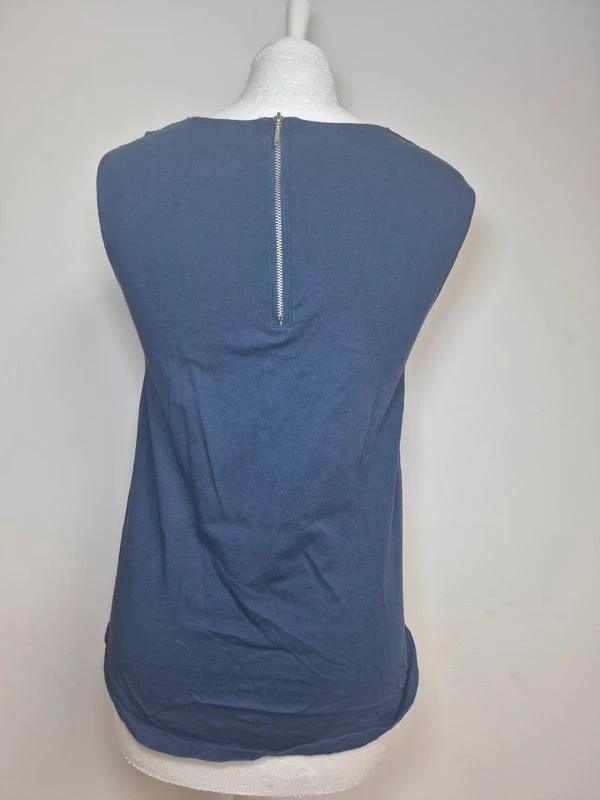 Camisola azul noche con detalles de encaje romántico – photo 4